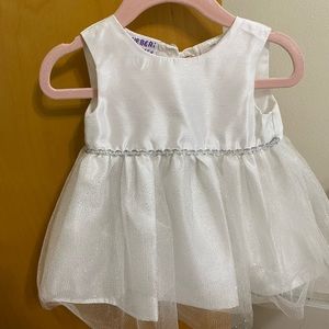 White baptism infant dress